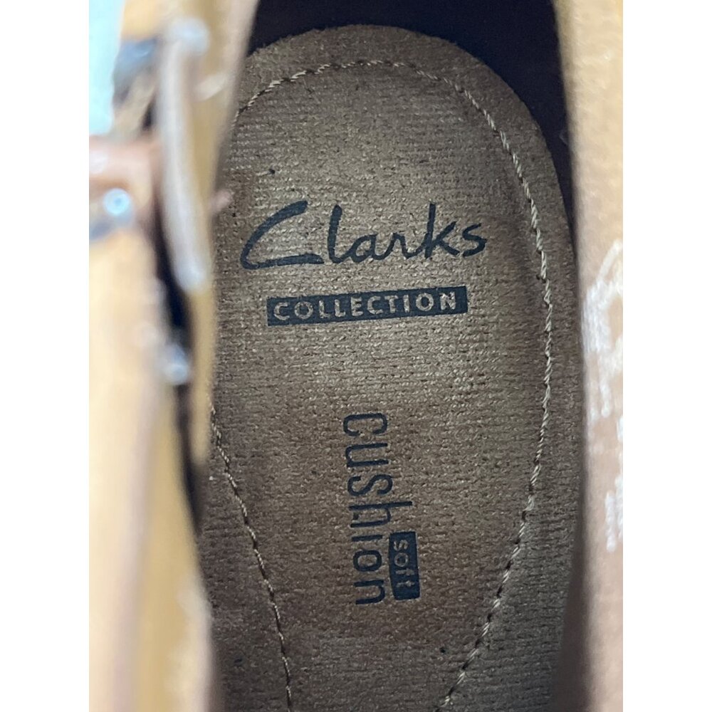 Clarks Womens Tan Ankle Heel Boots Size 8.5M SKU 6601 - Picture 6 of 9